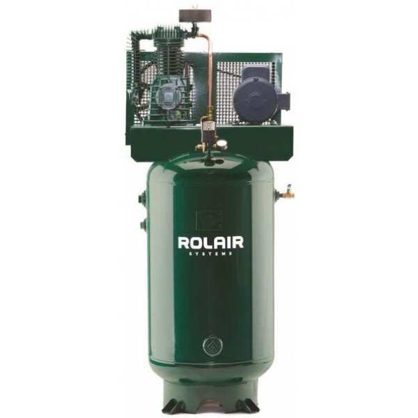 Rolair 5 HP (230V 1-Ph) 15.3 CFM@175PSI Vertical 80 Gall Compressor