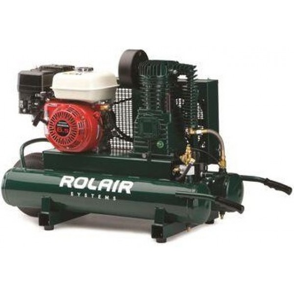 Rolair 6.5 HP Honda 13.8 CFM@90PSI 9 Gall Twin Tank Compressor