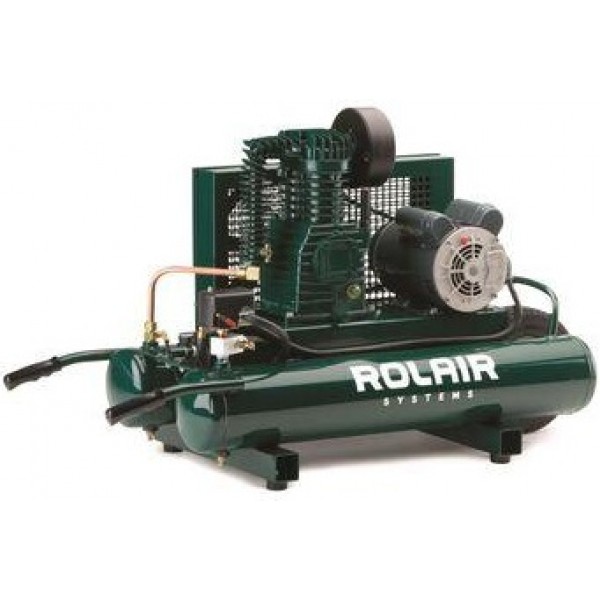 Rolair 9 Gallon Twin Tank Compressor with Dual Controls